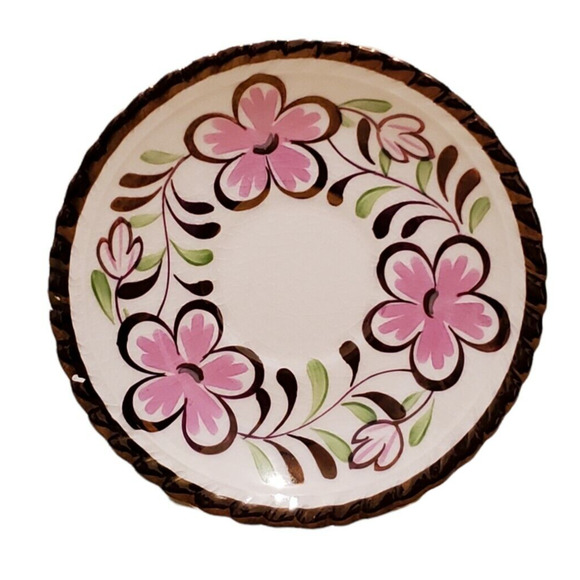 Grays Pottery Demitasse Cup Saucer Floral Flowers Gold Trim Hand Painted England - Picture 5 of 6